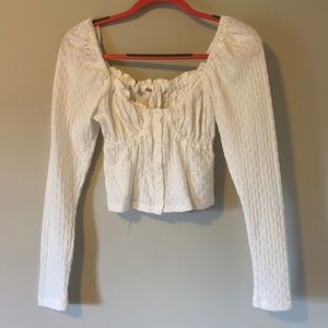 Free People NWOT Ladybug White Top